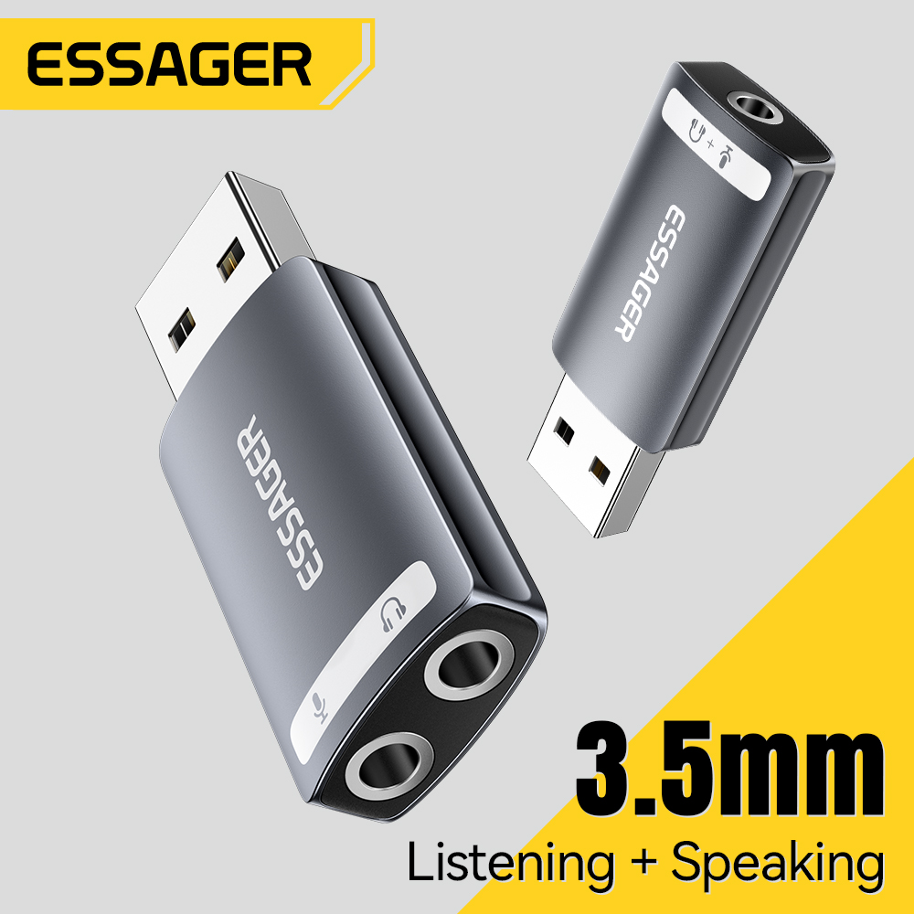 Audio Splitter Y - Essager karta dźwiękowa USB zewnętrzny adapter