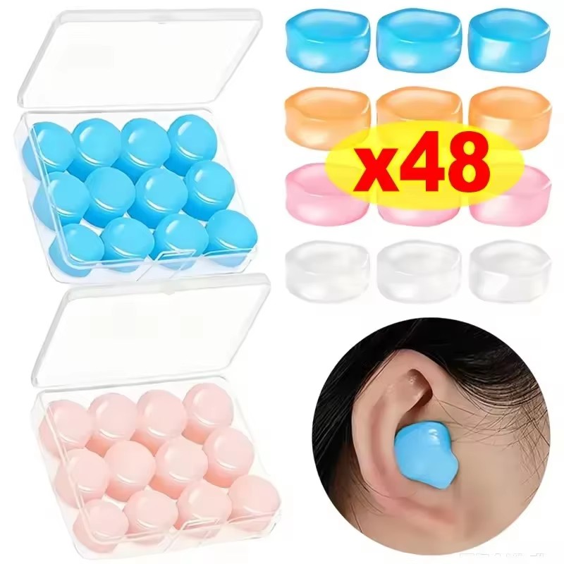 Noise Cancelling Headphone - Miękkie silikonowe zatyczki do uszu, woskowe