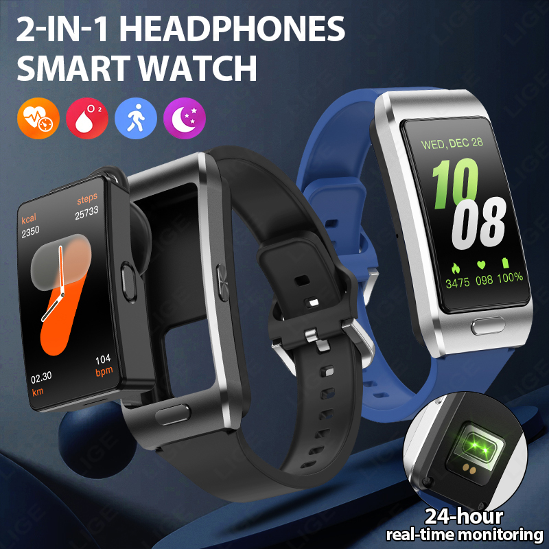 LIGE Nowy Smartwatch z Słuchaw – Wireless Earbuds Tws recenzja i cena