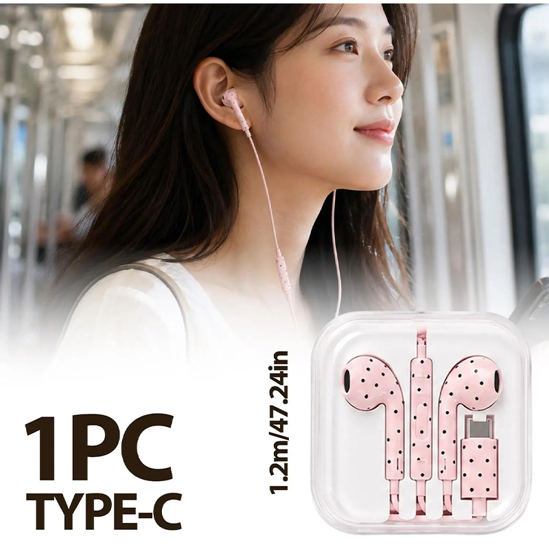 Słuchawki douszne z wzorem w k – Wired Earphone Mic recenzja i cena